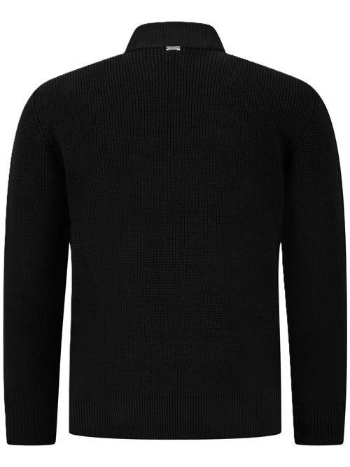 Cardigan ibrido in maglia e nylon imbottito nero HERNO | MP000138U702599300 NERO